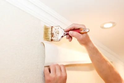 Pose de papier peint à la Ferrière-Airoux — revêtements muraux et toiles de verre